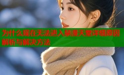 为什么现在无法进入禁漫天堂详细原因解析与解决方法